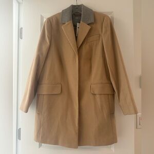 ASOS Tan Coat with Gray Collar